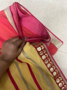 Morror Work Saree