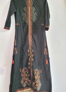 W Brand Black Gold Kurta. Size XS