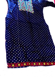 Embroidered Blue Kurta