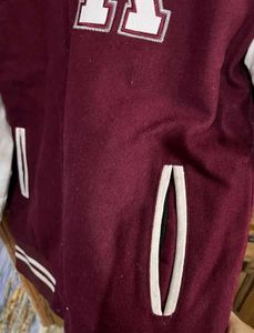 KOREA UNIVERSITY MAROON VARSITY JACKET M(40)