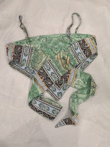 Urbanic Green Scarf Top