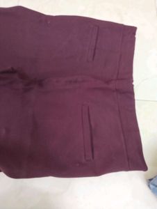 Burgundy Buckle Jegging