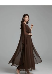 Elegant Brown Ethnic Gown