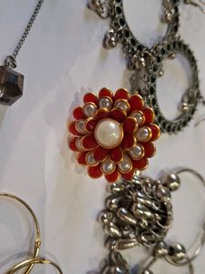 Assorted Earrings &amp; Ring Set Perfect For Navratri
