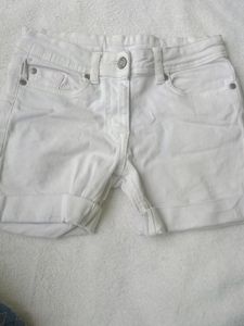 White Denim Shorts