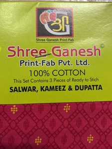 Pink And Grey Unstitched Salwar Suit Piece