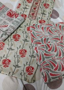 Floral unstitched Dress Material