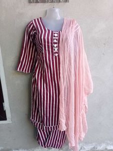 Maroon Linin Suit