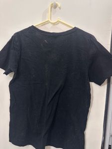 Black Casual T-shirt, Bust- 34