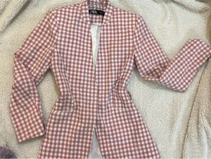 Zara Ginham Print Blazer Women’s