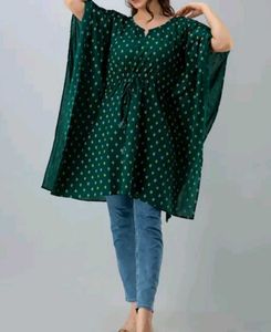 🔥Sale 🔥Green Ethenic Print Kaftaan