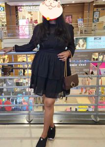 Black Tiered Mini Dress