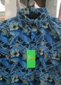 Blue Floral Print Shirt