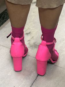 Neon sandals