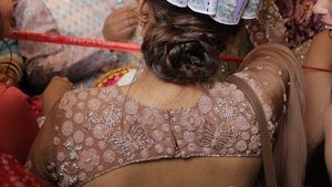 Elegant Beige Lehenga Set