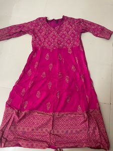 Pink Printed Kurta
