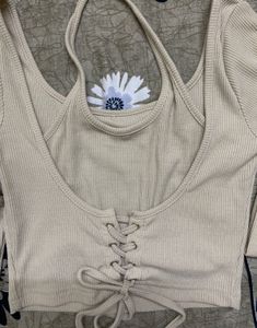 Corset Style Tie Around Full Sleeved Top