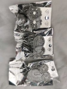 Stylish Jhumka Earrings silver oxidised