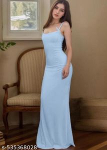 Elegant Blue Maxi Dress
