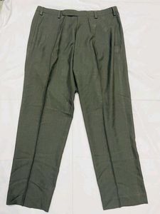 sophisticated greenish-grey two-piece sui