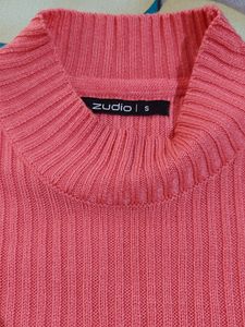 Zudio Pink Sweater High Neck