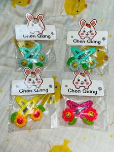 Cute Flower Hair Clips - Set of 4