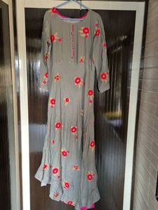 Grey Work Wear Gown