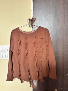 Brown Long Sleeve Top