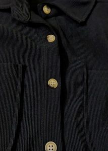 H&amp;M Black Oversized Shirt For Women