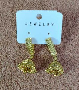 Golden Jhumka Earrings