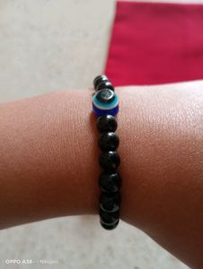 Black Pearl With One Evil Eye Bracelet