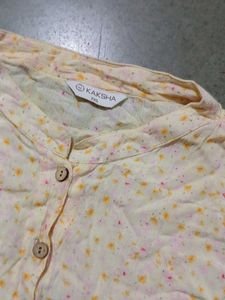 Yellow Short Loose Fitting Top
