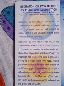 CD-MEDITATION ON TWIN HEARTS(FOR PEACE &amp; ILLUMINAT