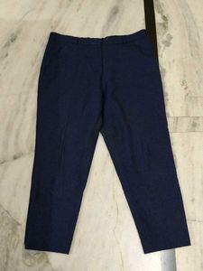Women Formal Blue Trouser