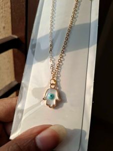 Evil Eye Hand Pendant And Chain