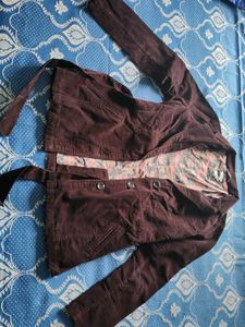 Corduroy Belted Jacket