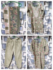 Pista Green Kurti Pant