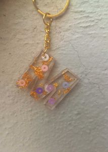 Resin Keychain Letter M