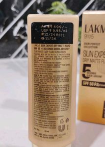 Lakme 9To5 Dry Matte Fluid Sunscreen SPF 50PA++++