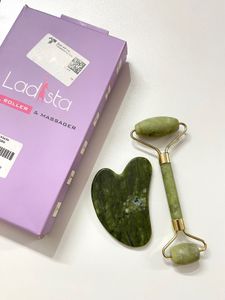 Facial Massager Jade Roller & Gua Sha