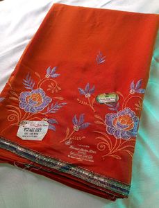 Embroidery Design Saree 😍