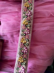 Baby Pink Net Full Gown