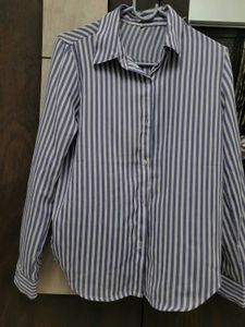 Classic Blue & White Striped Shirt