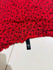 Red Floral Top