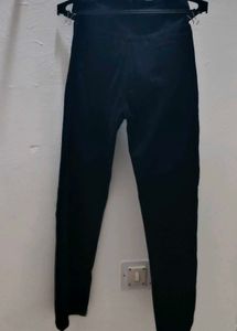 Black Denim Straight Leg Jeans