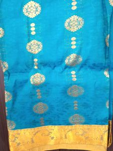 Saree Blue &amp; Gold