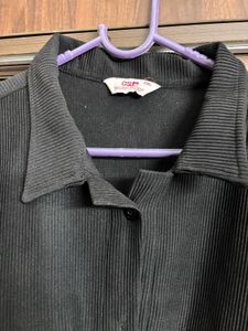 Corduroy Overshirt Jacket Shirt Black