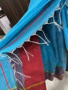 Blue Embroidered Saree