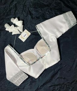 Padded Art silk Square Back Heavy Lace Work Blouse