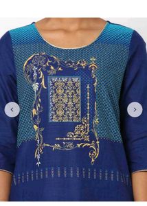 Beautiful Blue Design Printed Kurti